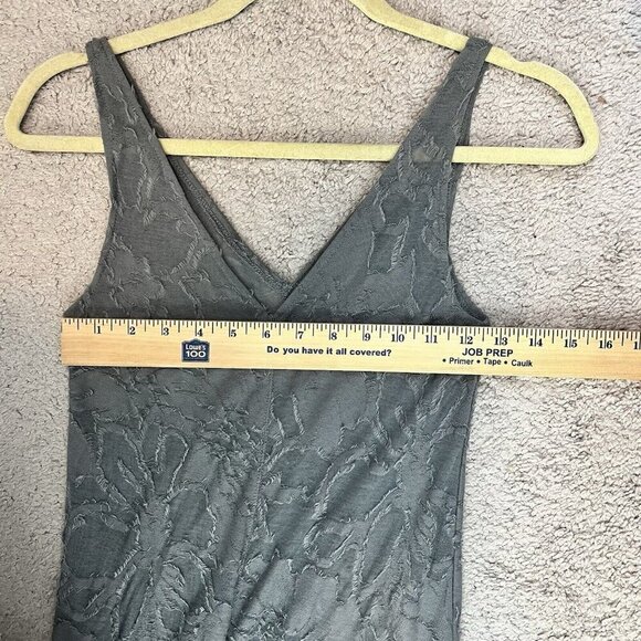 Calypso St. Barth Gray Jacquard Floral V-neck A-line High-low Dress Size XS - Picture 10 of 10